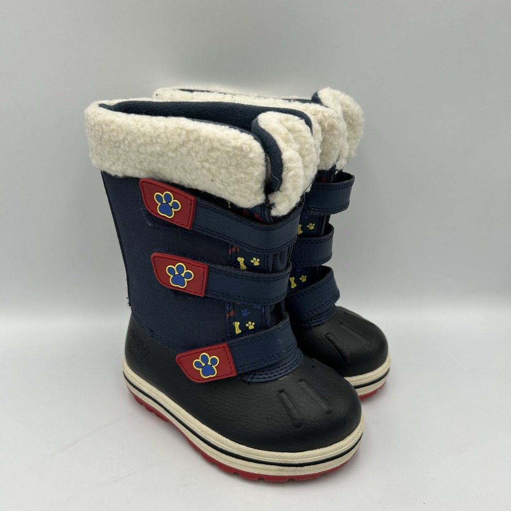 Paw Patrol Navy Blue Red Black Kids Rain & Snow Boots